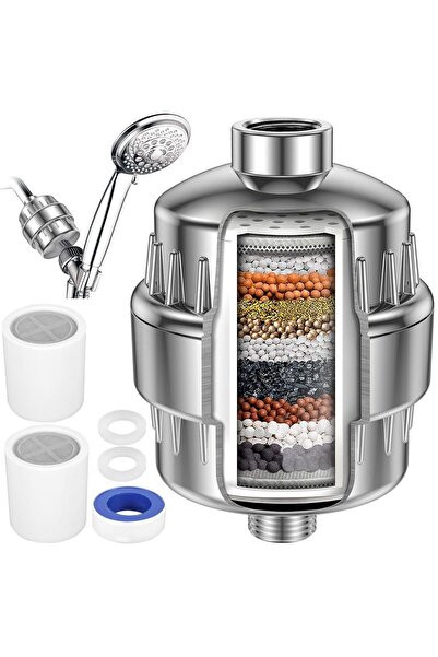 STARSTAR 20-Stage Shower Filter for Hard Water Stainless Steel Shower Water F...
