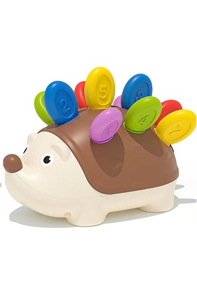 SKEIDO Children's educational puzzle toy featuring stuffed hedgehog, with num...