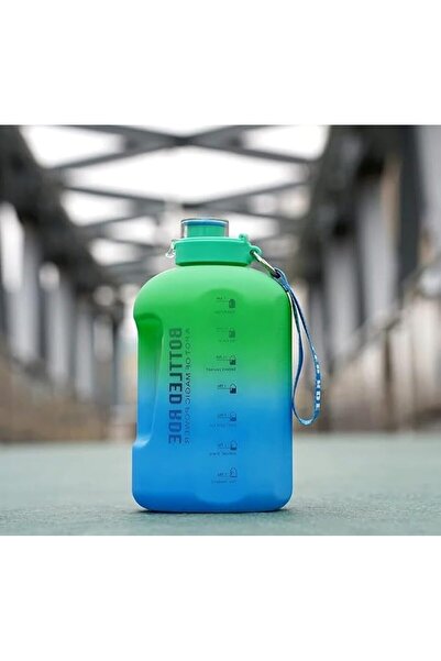 Alcoach 2.2L Half Gallon Water Bottle With Time Marker Reminder - 84oz Water ...
