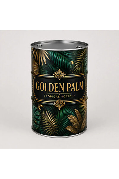 Generic Brand Masă tip butoi personalizată CISKO Golden Palm – Tropical Society
