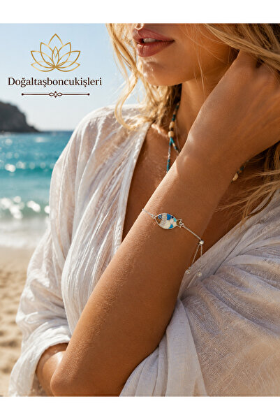 doğaltaşboncukişleri Fish Luck Bracelet Gold Color Silver