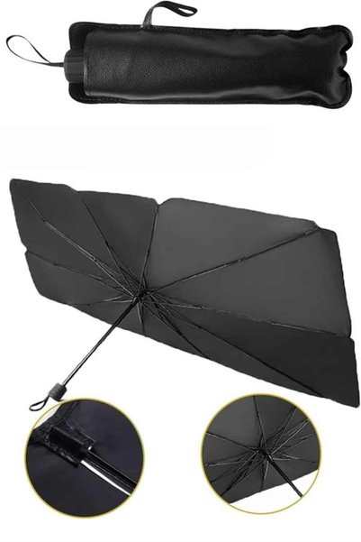 teknotrust Parasolar pliabil pentru mașină, de tip umbrelă, pentru parbriz, de calitate premium