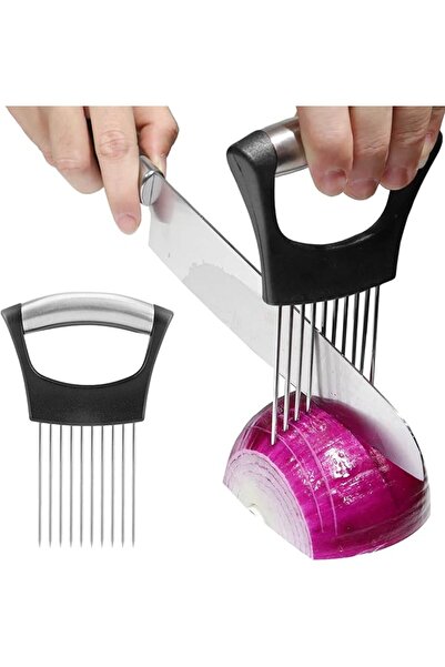 ASKIND حامل بصل من الفولاذ المقاوم للصدأ، قطاعة بصل وخضروات، قطاعة طماطم من ا...