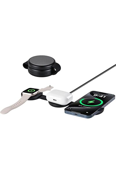 INMOZATA 3-in-1 Wireless Charging Station, QI2 Certified 15W Fast Magnetic Ph...