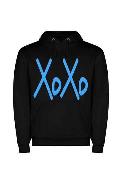 iLovePrints Stylish Logo Collection Φούτερ με κουκούλα σε χρώμα Μαύρο