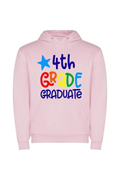 iLovePrints Vibrant 4th Grade Success Φούτερ με κουκούλα σε χρώμα Ροζ