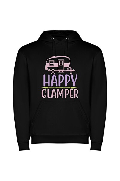 iLovePrints Glamper Joyride Φούτερ με κουκούλα σε χρώμα Μαύρο