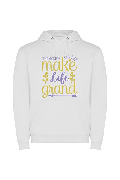 iLovePrints Grandkids: Life's Grand Finale Φούτερ με κουκούλα σε χρώμα Λευκό