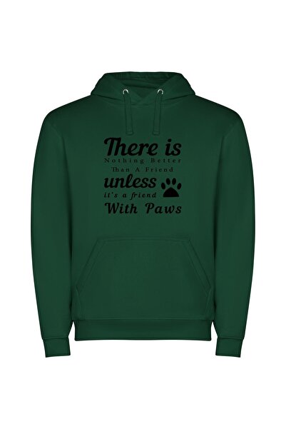 iLovePrints Pawsitive Bonds of Friendship Φούτερ με κουκούλα σε χρώμα Πράσινο