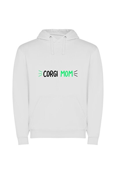 iLovePrints MOM Pink Logo Magic Φούτερ με κουκούλα σε χρώμα Λευκό
