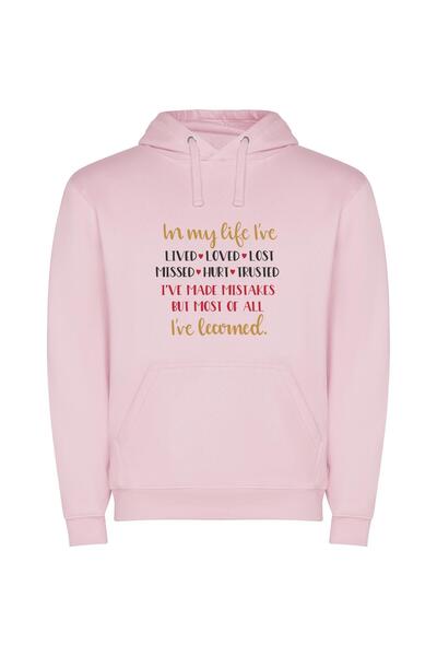 iLovePrints Embracing Life's Many Levels Φούτερ με κουκούλα σε χρώμα Ροζ