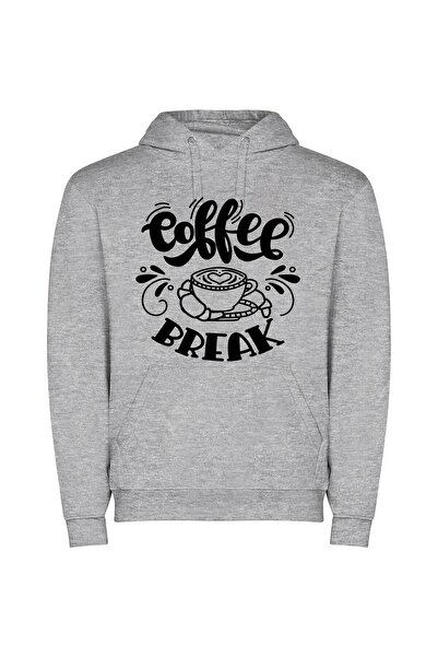 iLovePrints Caffeine Sketch: A Black & White Coffee Break Φούτερ με κουκούλα ...