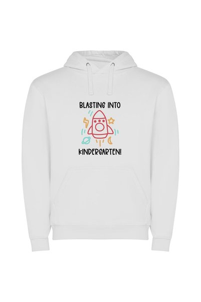iLovePrints Cosmic Kindergarten Adventure Φούτερ με κουκούλα σε χρώμα Λευκό