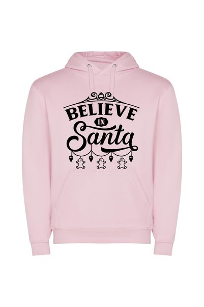 iLovePrints Santa's Timeless Message Φούτερ με κουκούλα σε χρώμα Ροζ
