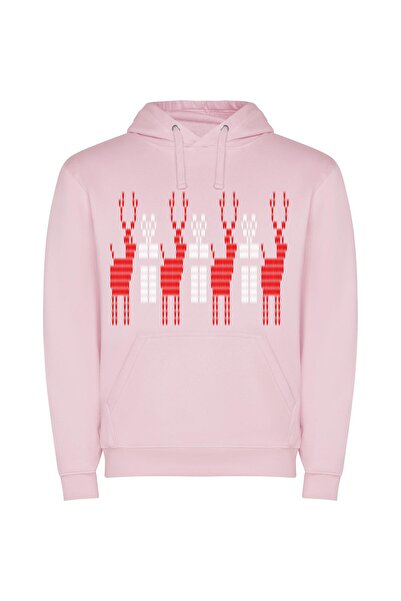 iLovePrints Elegant Holiday Color Palette Φούτερ με κουκούλα σε χρώμα Ροζ