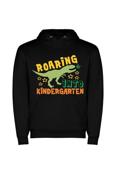 iLovePrints Kindergarten Roaring Fun Φούτερ με κουκούλα σε χρώμα Μαύρο