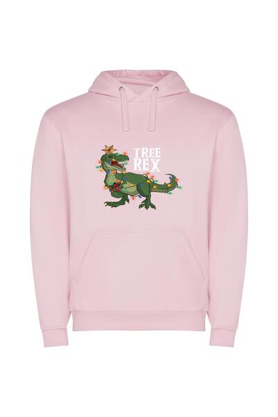 iLovePrints Stellar Steampunk T-Rex Φούτερ με κουκούλα σε χρώμα Ροζ