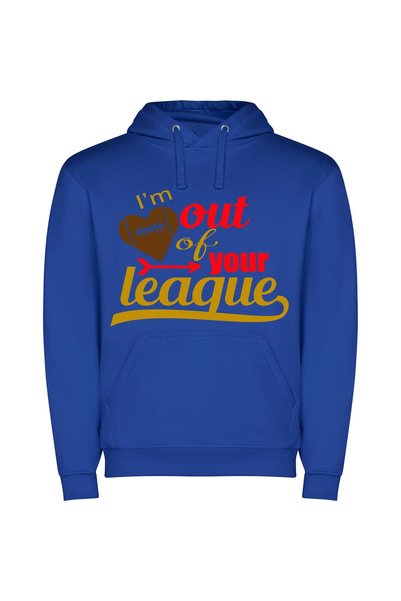 iLovePrints Game Interrupted: Adobe League Φούτερ με κουκούλα σε χρώμα Μπλε