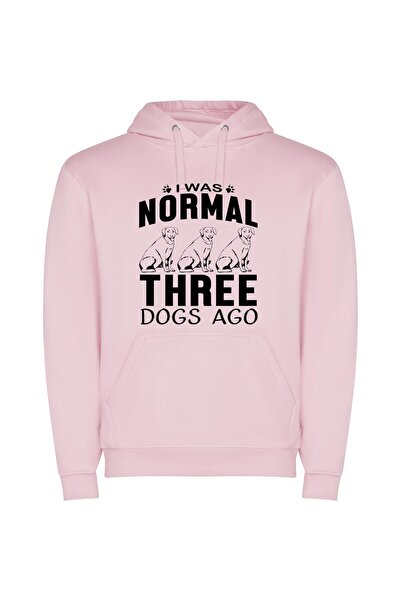 iLovePrints Norma's Fashionable Canine Trio Φούτερ με κουκούλα σε χρώμα Ροζ
