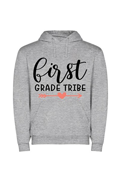 iLovePrints Grade-One Tribe Logo Φούτερ με κουκούλα σε χρώμα Γκρι