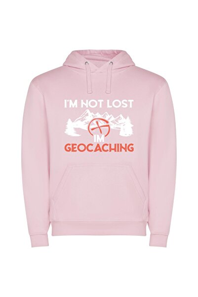 iLovePrints GeoQuest: Lost & Found Φούτερ με κουκούλα σε χρώμα Ροζ