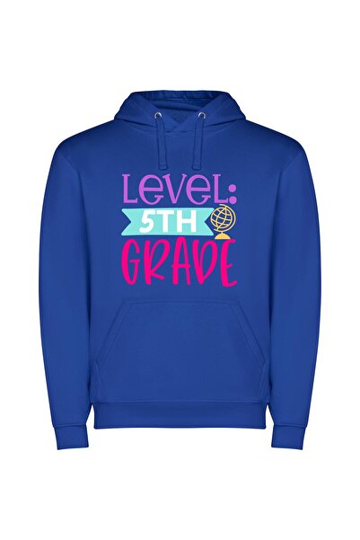 iLovePrints Grade 5 Level Mastery Φούτερ με κουκούλα σε χρώμα Μπλε