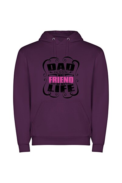 iLovePrints Pink Friend Connection Φούτερ με κουκούλα σε χρώμα Μωβ
