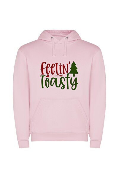 iLovePrints Toasty Deliciousness Φούτερ με κουκούλα σε χρώμα Ροζ