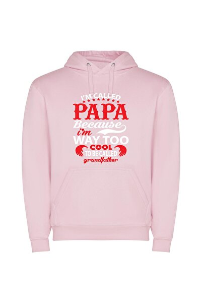 iLovePrints Grand Cool Dad Vibes Φούτερ με κουκούλα σε χρώμα Ροζ