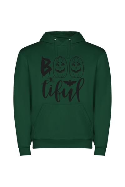 iLovePrints Mystic Jack-o'-Lanterns Φούτερ με κουκούλα σε χρώμα Πράσινο