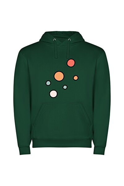 iLovePrints Colorful Dot Array Φούτερ με κουκούλα σε χρώμα Πράσινο
