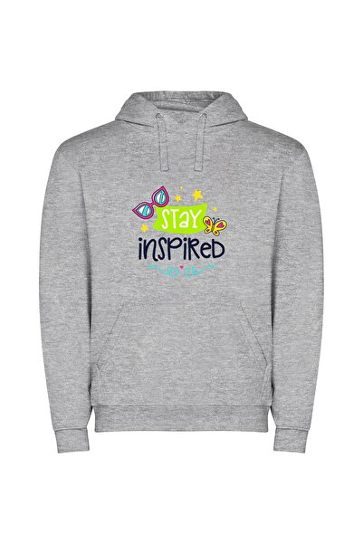 iLovePrints Everlasting Inspired Butterfly Φούτερ με κουκούλα σε χρώμα Γκρι