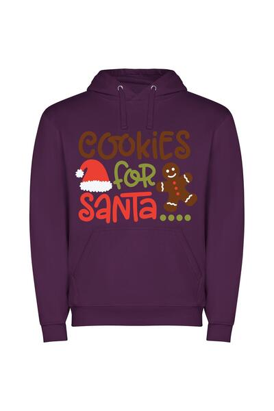 iLovePrints Sweets for Santa's Arrival Φούτερ με κουκούλα σε χρώμα Μωβ