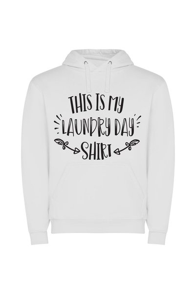 iLovePrints Chic Clothes & Laundry Φούτερ με κουκούλα σε χρώμα Λευκό
