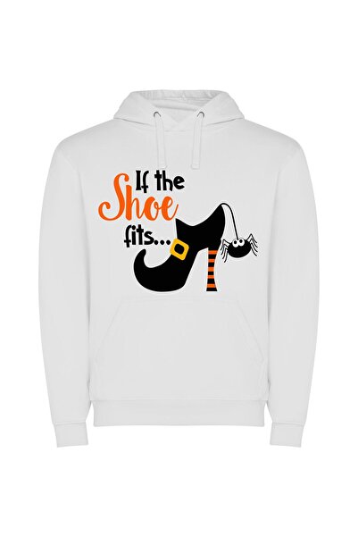 iLovePrints Perfect Fit Footwear Φούτερ με κουκούλα σε χρώμα Λευκό