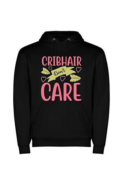 iLovePrints Vibrant Cribhair Passion Φούτερ με κουκούλα σε χρώμα Μαύρο