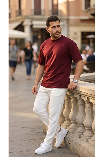 Veraura Lifestyle تي شيرت رجالي أساسي بأكمام مزدوجة