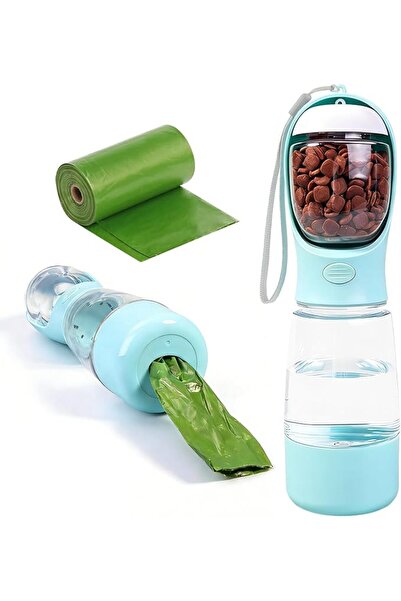 Generic Portable Dog Water Bottle,4-in-1 Travel Pet Water Bottle with Food Co...