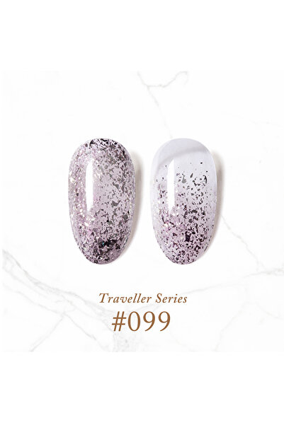 Gulauri (GR) Vintage Gel Polish 099 Clear with Silver Glitter