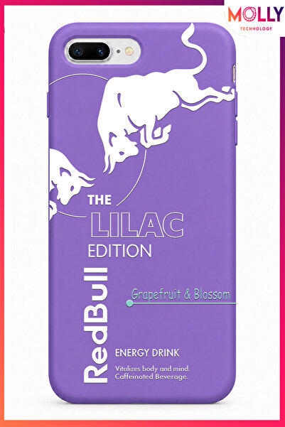 Molly iPhone 7/8 PLUS İçin Lavanta Redbull The Lilac Edition Desenli İçi Kadi...