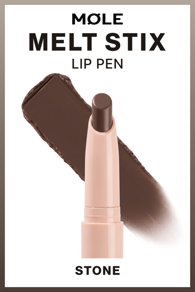 MQLE Pencil Lipstick - Melt Stix 12 Stone Nude Mink Brown Creamy Satin