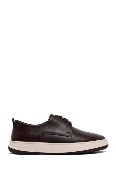 Derimod Men's Brown Lace-Up Thick Soled Leather Casual Shoes Wm700003Df