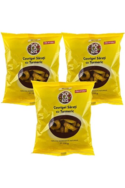 Solaris Plant Set 3 Covrigei integrali sarati cu turmeric, fara aditivi, fara...