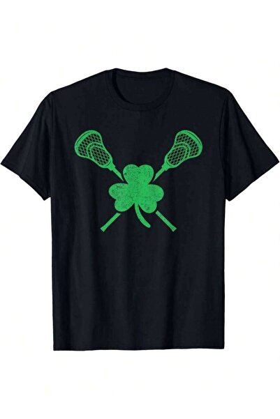 29CUN Men'S Featuring Design A Long Stick - An Shamrock Hockey Theme, Casual ...