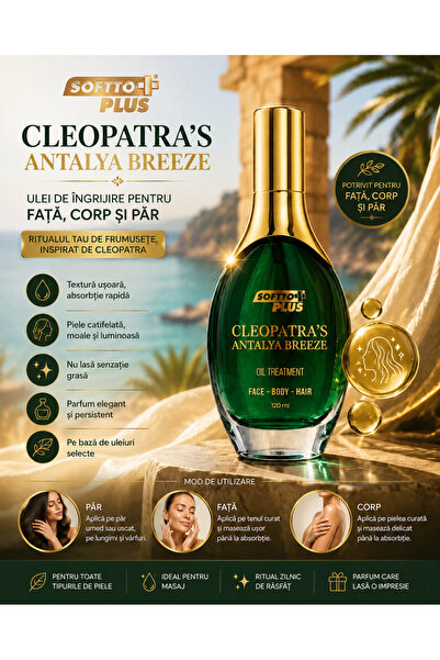 Softto Plus Cleopatra's Antalya Breeze – Ulei de îngrijire pentru față, corp ...