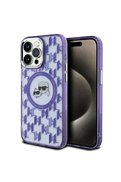 Karl Lagerfeld Husă pentru iPhone 15 Pro, IML MagSafe (KLHMP15LHMCKMHU), mov ...