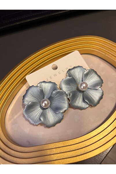 gozdeasutayaccessory Blue flower earrings