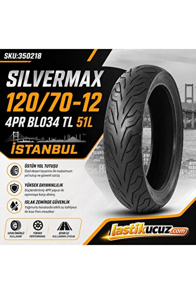Billas 120/70-12 TL DUBLEKS İSTANBUL SILVERMAX 4PR 51L BL034 SCOOTER LASTİĞİ ...