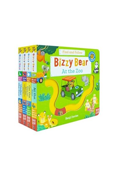 Nosy Crow Ltd Set de 4 cărți din seria Bizzy Bear Găsește și Urmează (La Grăd...