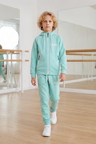 Pina Kids Boy's Scuba Atheletic Raglan Sleeve Hooded Diving Fabric Tracksuit ...